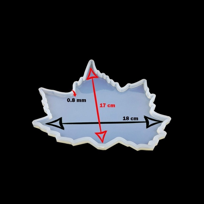 Bardak Altı Reçine Epoksi Kalıp - Yaprak - ORTA - BB3