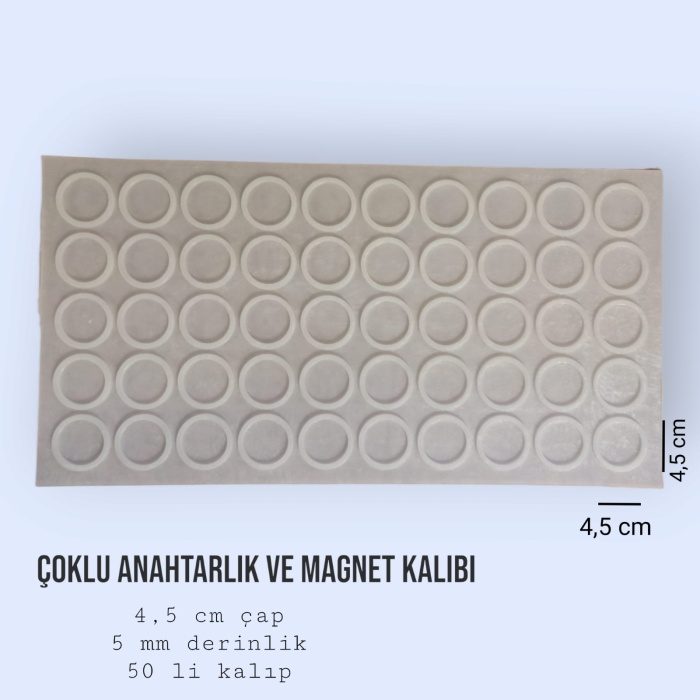 Çoklu Silikon Epoksi Reçine Magnet Kalıbı  ( 50li )