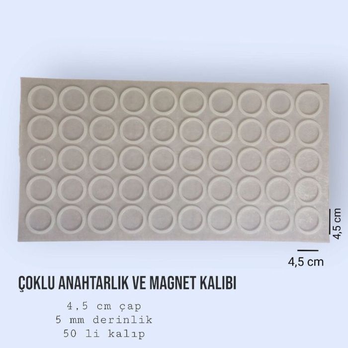 50li Yuvarlak Anahtarlık ve Magnet Silikon Kalıbı