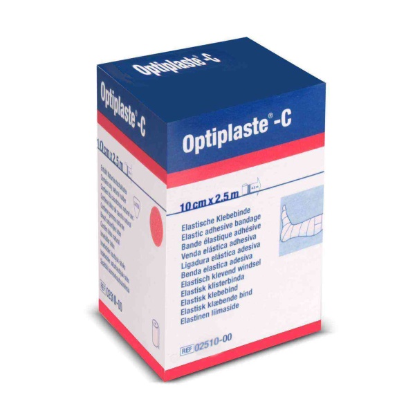 Optiplast C 10cm x 2,5m Bsn Sert, Güçlü, Post Operatif ve Kompresyon Amaçlı Yapışkan Bandaj