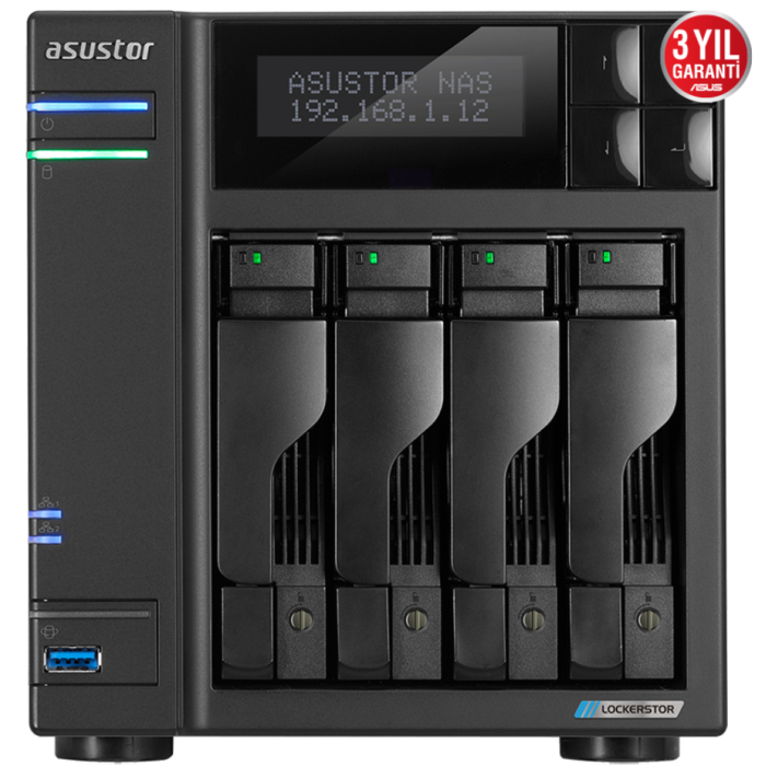 ASUSTOR AS6604T 4 YUVALI 4GB NAS DEPOLAMA ÜNİTESİ