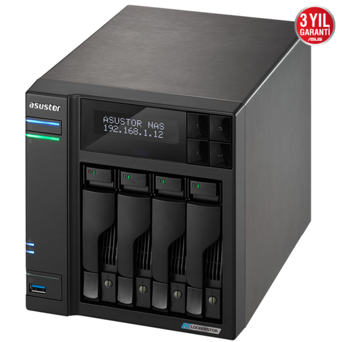 ASUSTOR AS6604T 4 YUVALI 4GB NAS DEPOLAMA ÜNİTESİ