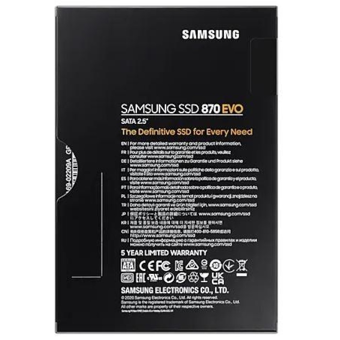 500GB SAMSUNG 870 560/530MB/s EVO MZ-77E500BW SSD (Resmi Distribütör Garantili)