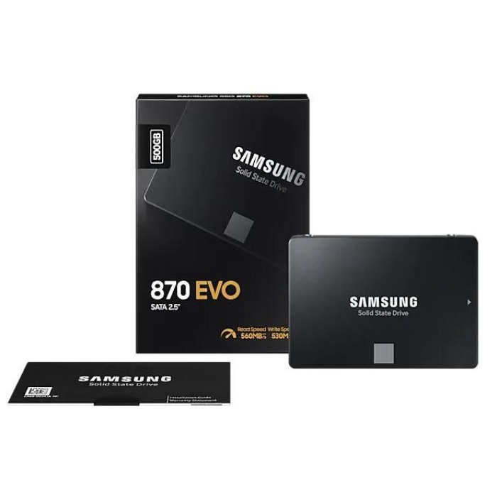 500GB SAMSUNG 870 560/530MB/s EVO MZ-77E500BW SSD (Resmi Distribütör Garantili)