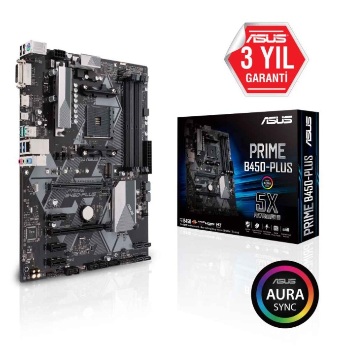 ASUS PRIME B450-PLUS DDR4 4400(O.C.) MHz HDMI ATX M.2 AM4