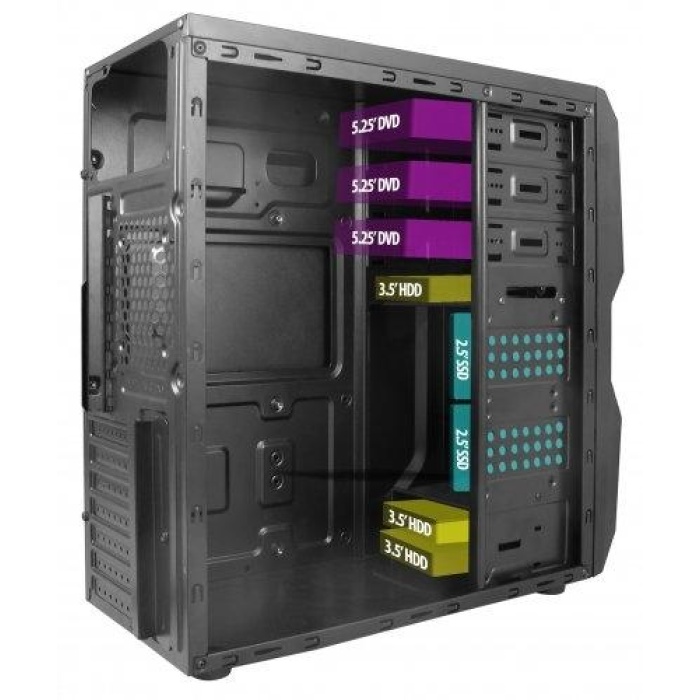 VENTO TA-K61 550W ATX  SİYAH/GÜMÜŞ KASA