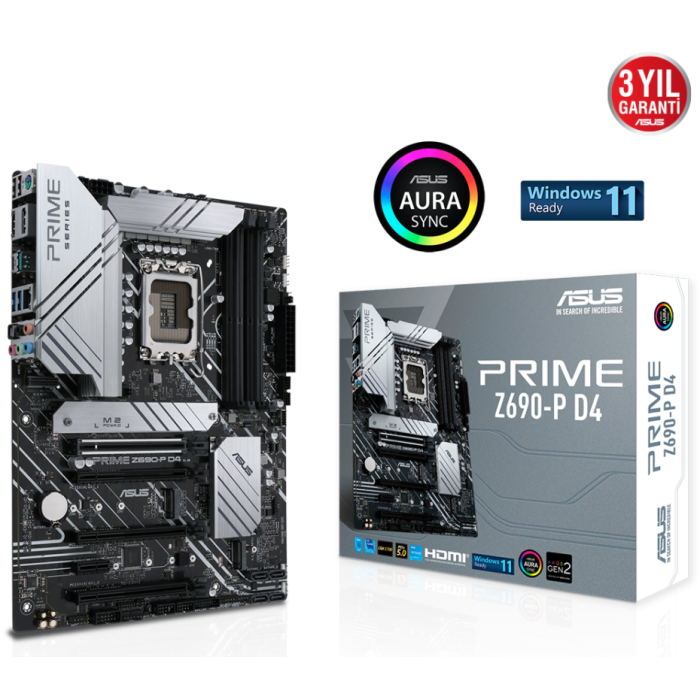 ASUS PRIME Z690-P D4 5333Mhz(OC) HDMI DP M.2 ATX 1700p