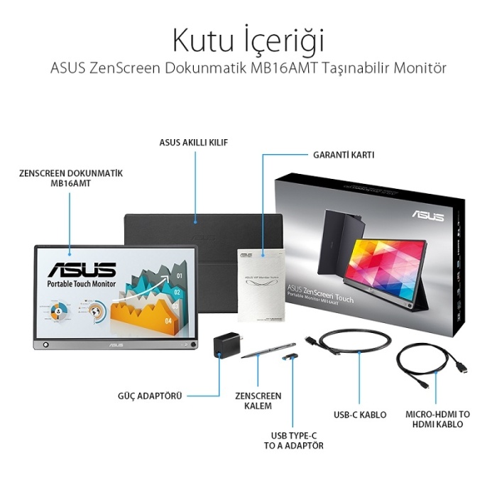 15.6 ASUS MB16AMT IPS 1920x1080 5ms MONITOR