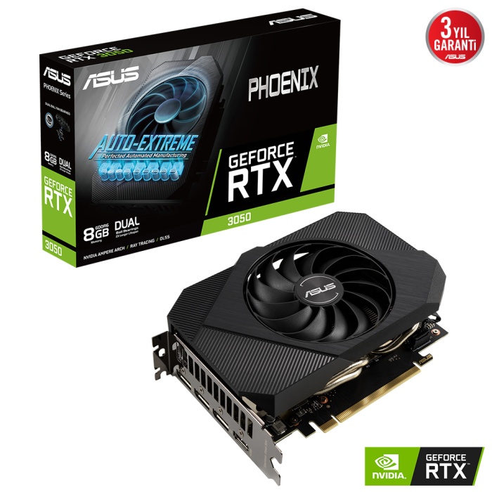 ASUS PH-RTX3050-8G 8GB GDDR6 DP HDMI 128BİT