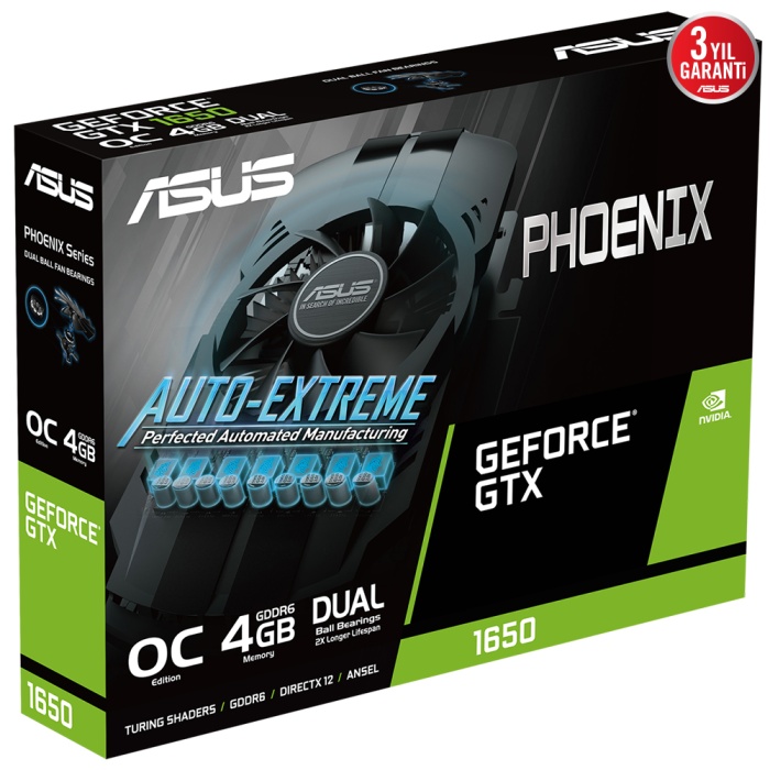 ASUS PH-GTX1650-O4GD6-P EVO 4GB GDDR6 HDMI 128Bit