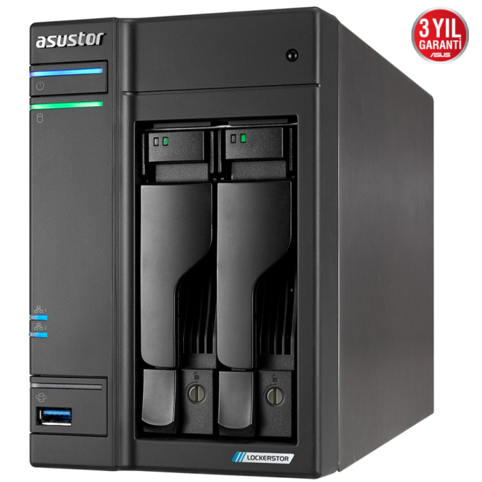 ASUSTOR AS6602T 2 YUVALI 4GB NAS DEPOLAMA ÜNİTESİ