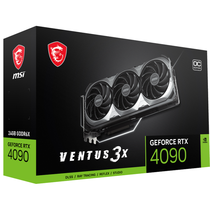 MSI GEFORCE RTX 4090 VENTUS 3X 24G OC GDDR6X 24GB HDMI DP 384BIT