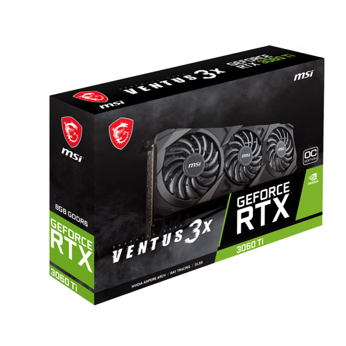 MSI GEFORCE RTX 3060 TI VENTUS 3X 8G GDDR6 8GB HDMI DP 256BIT