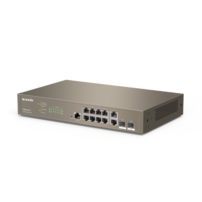 TENDA TEG5312F 10PORT 10/100/1000 YÖNETİLEBİLİR SWITCH