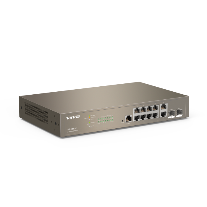 TENDA TEG5312F 10PORT 10/100/1000 YÖNETİLEBİLİR SWITCH