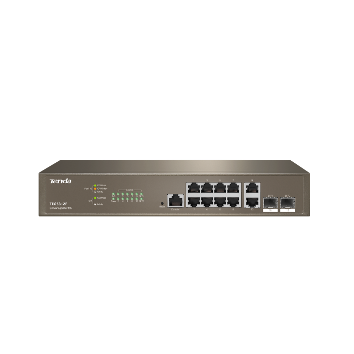 TENDA TEG5312F 10PORT 10/100/1000 YÖNETİLEBİLİR SWITCH