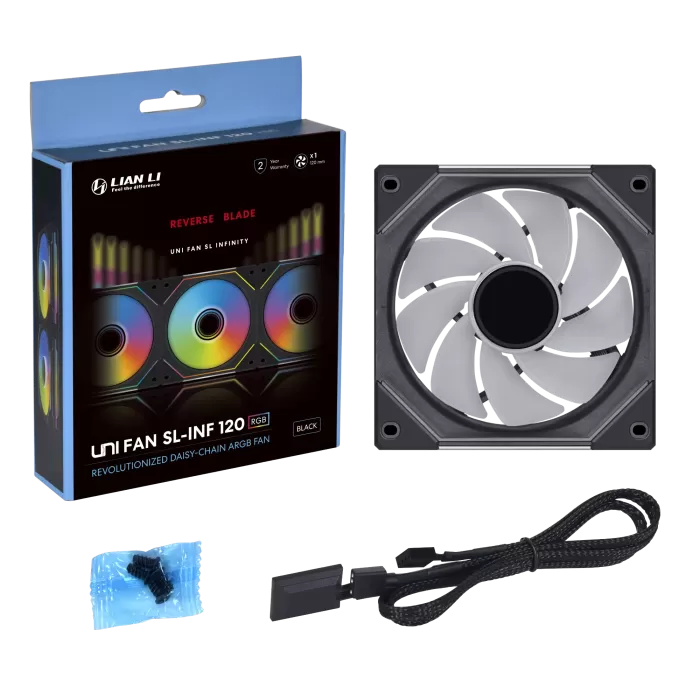 LIAN LI REVERSE UNI FAN SL-INFINITY 120-1 SİYAH KASA FANI