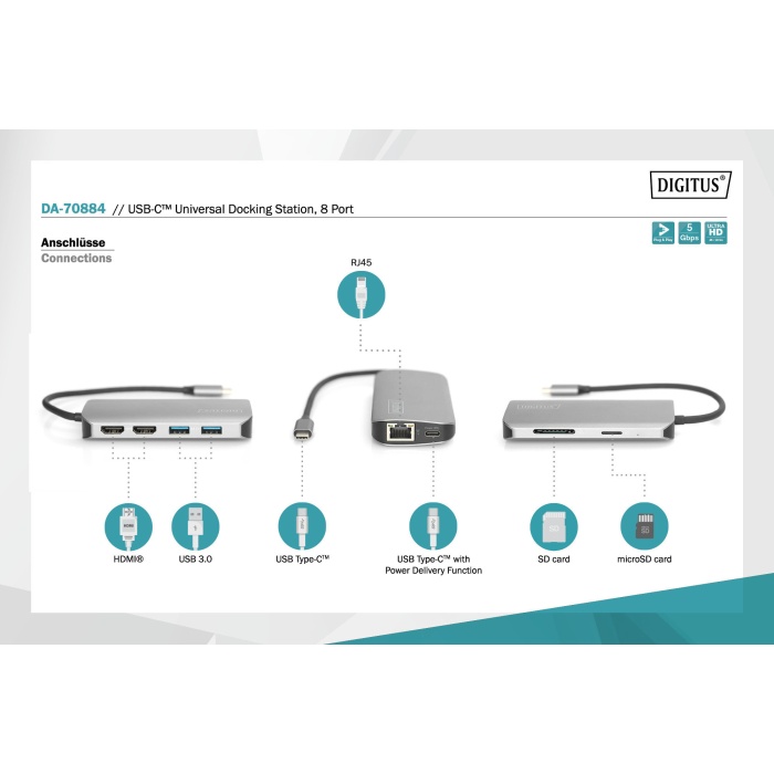 Digitus DA-70884 USB-C Universal Docking Station