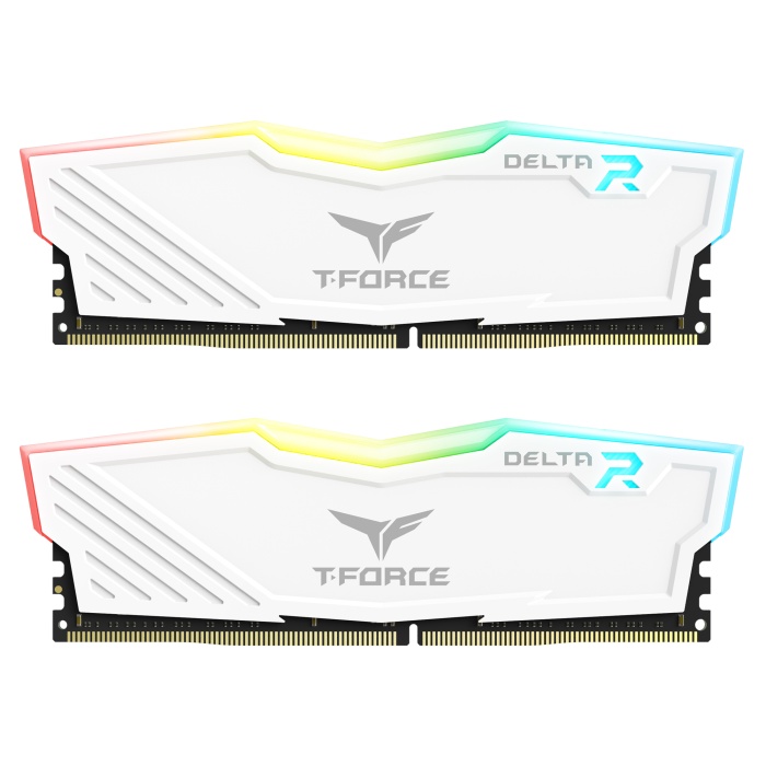 Team T-Force Delta RGB White 32GB (2x16GB) 3600MHz CL18 DDR4 Gaming Ram (TF4D432G3600HC18JDC01)