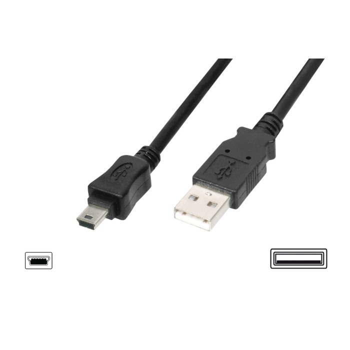 DIGITUS USB 2.0 - USB MINI KABLO 1.8 MT AK-300108-018-S