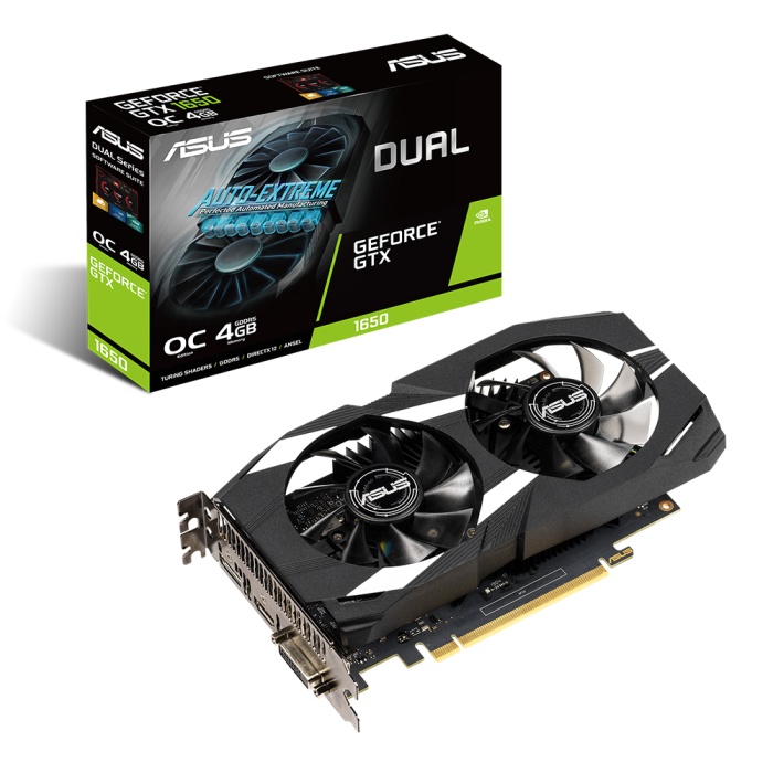 ASUS DUAL-GTX1650-O4G 4GB GDDR5 HDMI DP DVI 128BİT