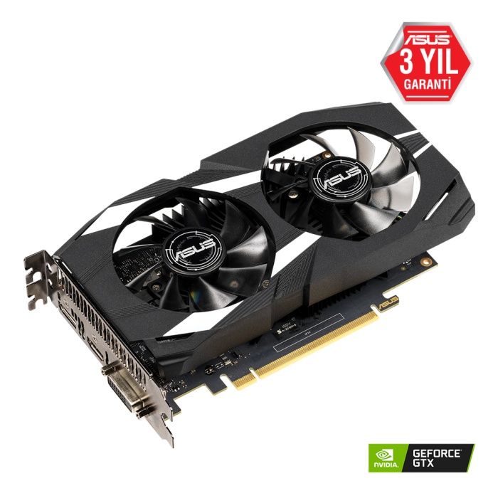 ASUS DUAL-GTX1650-O4G 4GB GDDR5 HDMI DP DVI 128BİT