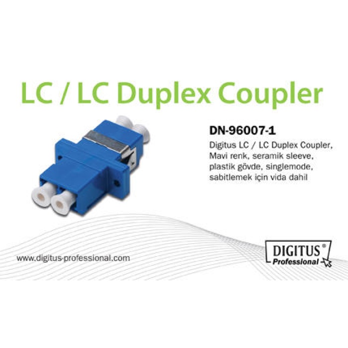 DIGITUS DN-96007-1 LC / LC DUPLEX COUPLER FİBER OPTİK ADAPTÖR