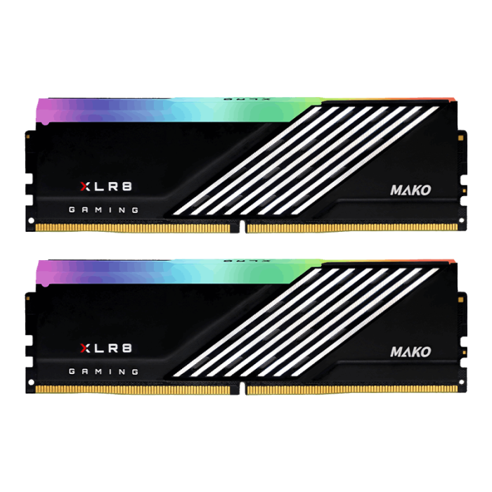 PNY XLR8 Gaming MAKO EPIC-X RGB 32GB (2x16GB) 6400MHz CL40 DDR5 Gaming Ram (MD32GK2D5640040MXRGB)