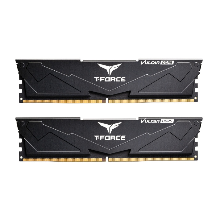 Team T-Force Vulcan Black 32GB(2x16GB) 6400Mhz DDR5 CL40 Gaming Ram (FLBD532G6400HC40BDC01)