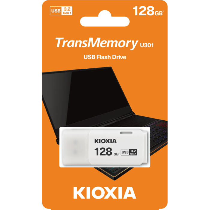 128GB USB3.2 GEN1 KIOXIA BEYAZ USB BELLEK LU301W128GG4