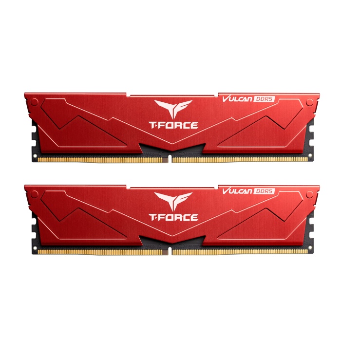 Team T-Force Vulcan Red 32GB(2x16GB) 6000Mhz DDR5 CL38 Gaming Ram (FLRD532G6000HC38ADC01)