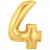 Gold Rakam 4 Folyo Balon 40 İnç 100 Cm