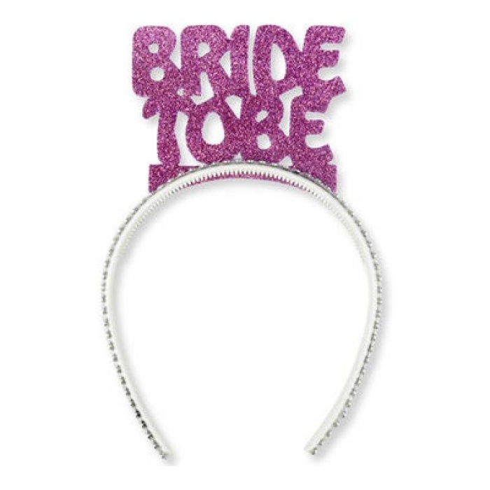 Fuşya Bride To Be Yazılı Taç, Evadan Bekarlığa Veda Partisi için Taç
