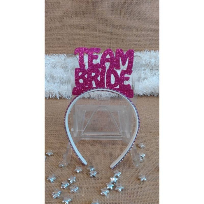 Fuşya Simli Team Bride Eva Parti Taç