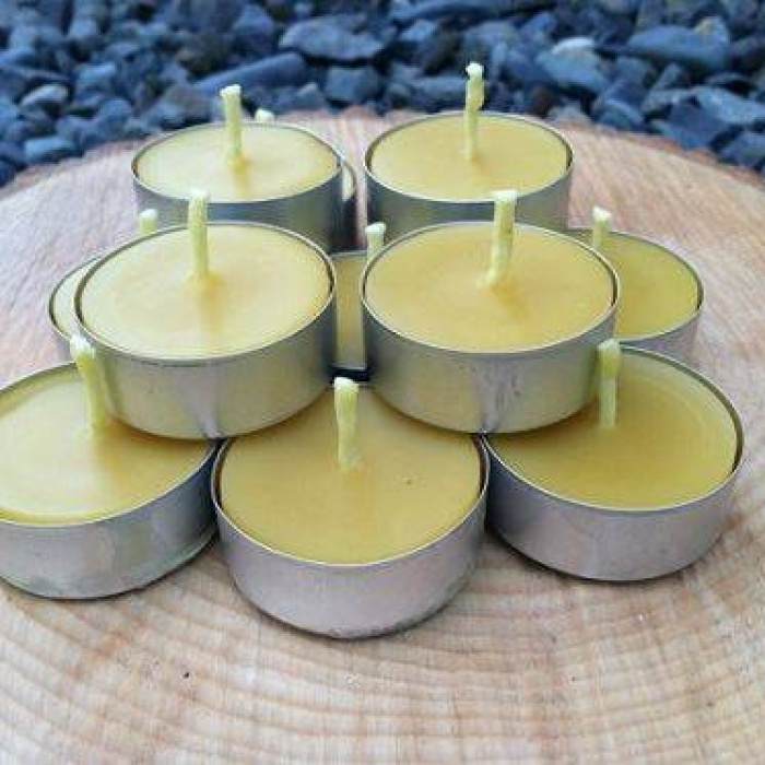 Krem Renk 50li Yuvarlak Tealight Mum