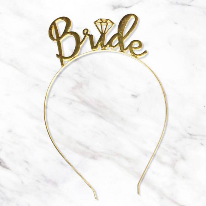 Metal Bride Taç Gold Renk