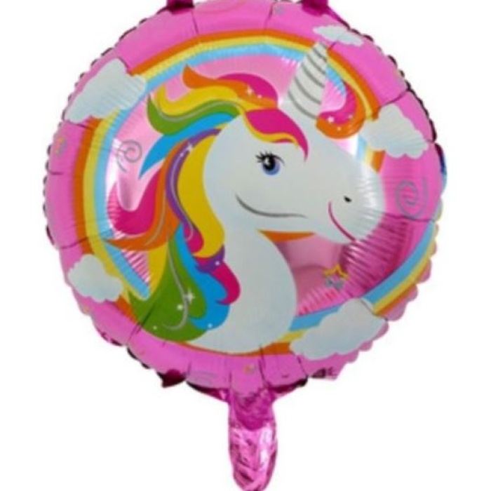 Unicorn 18 İnc Yuvarlak Folyo Balon