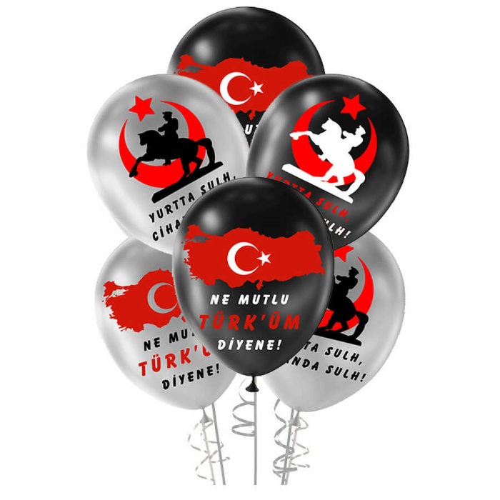 Ne Mutlu TÜRKÜM Diyene Baskılı Metalik Balon