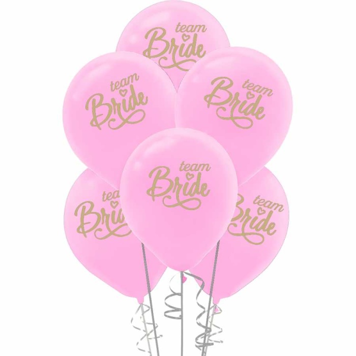 Team Bride Baskılı Açık Pembe Balon 12