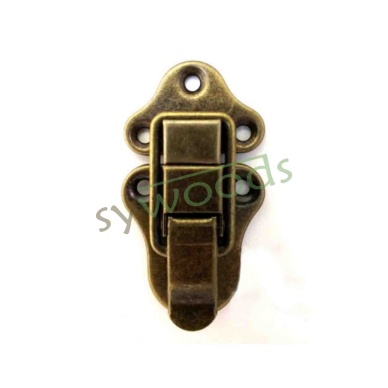 Sandık kilit klips büyük 72x40 mm antik