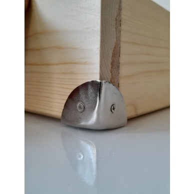 Büyük kutu sandık köşelik 30 mm nikel 100 adet