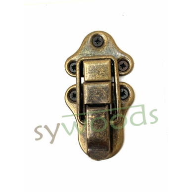 Sandık kilit klips büyük 72x40 mm antik