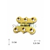 Pirinç düz kelebek menteşe 3.5 cm sarı