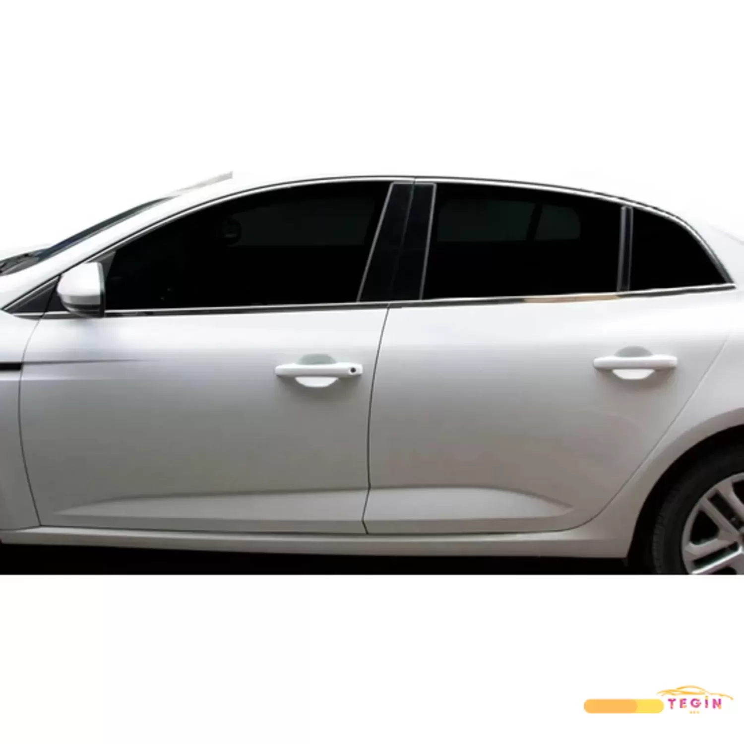 Renault Megane 4 SD 2016 Sonrası Premium Cam Üst Çerçevesi 6 Parça Paslanmaz Çelik