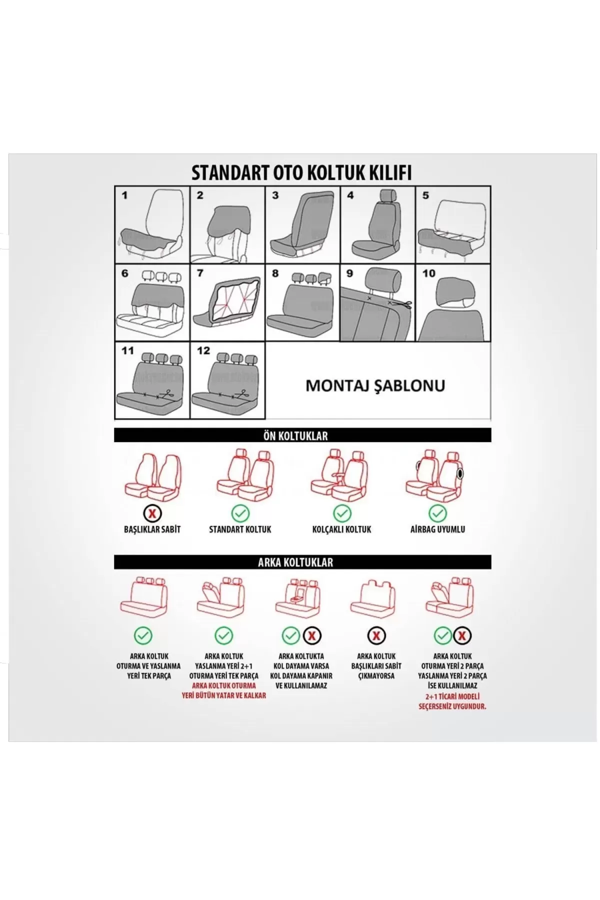 Anadolu Serisi Koltuk Kılıfı Füme