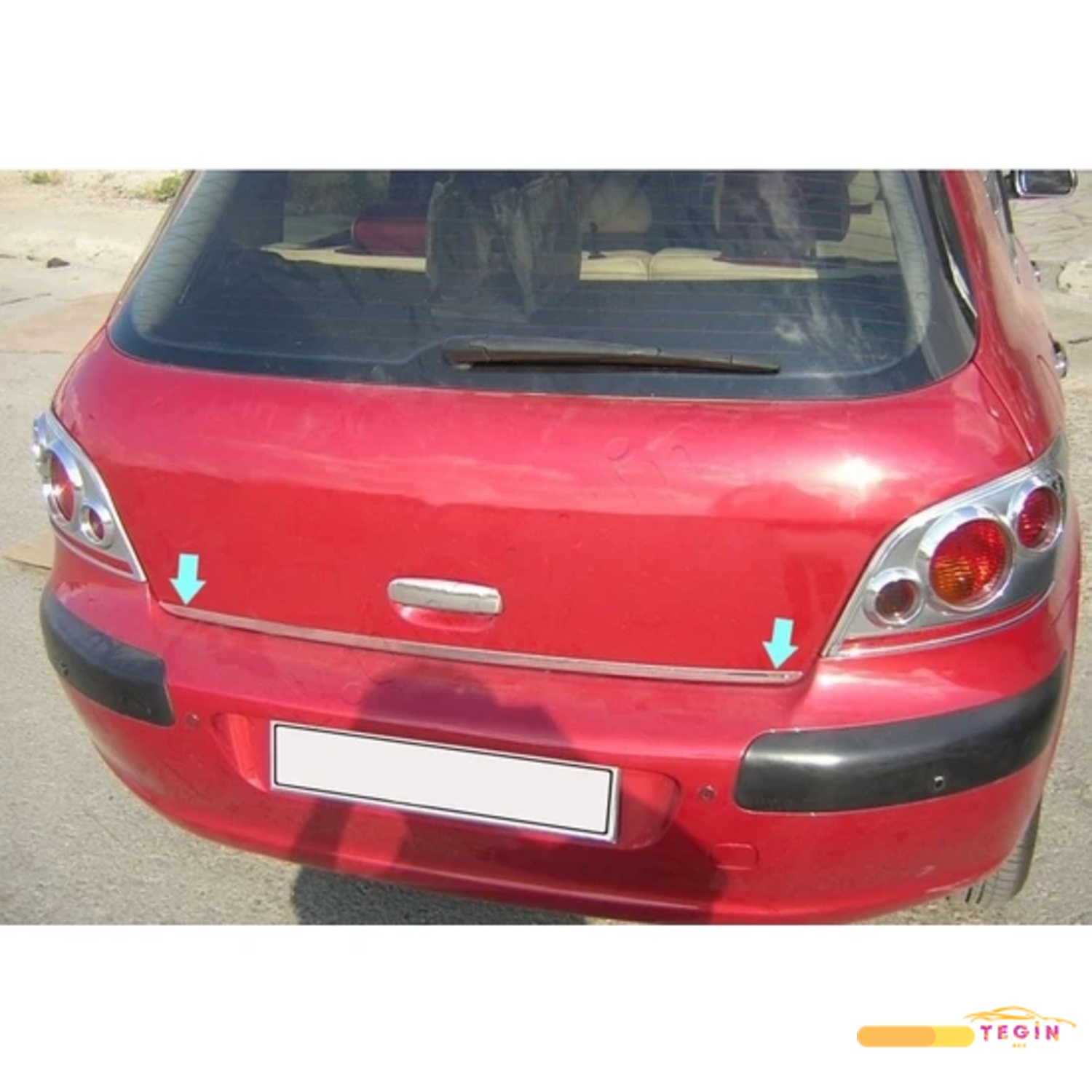 Peugeot 307 HB 5D 2001-2008 Bagaj Alt Çıta Paslanmaz Çelik