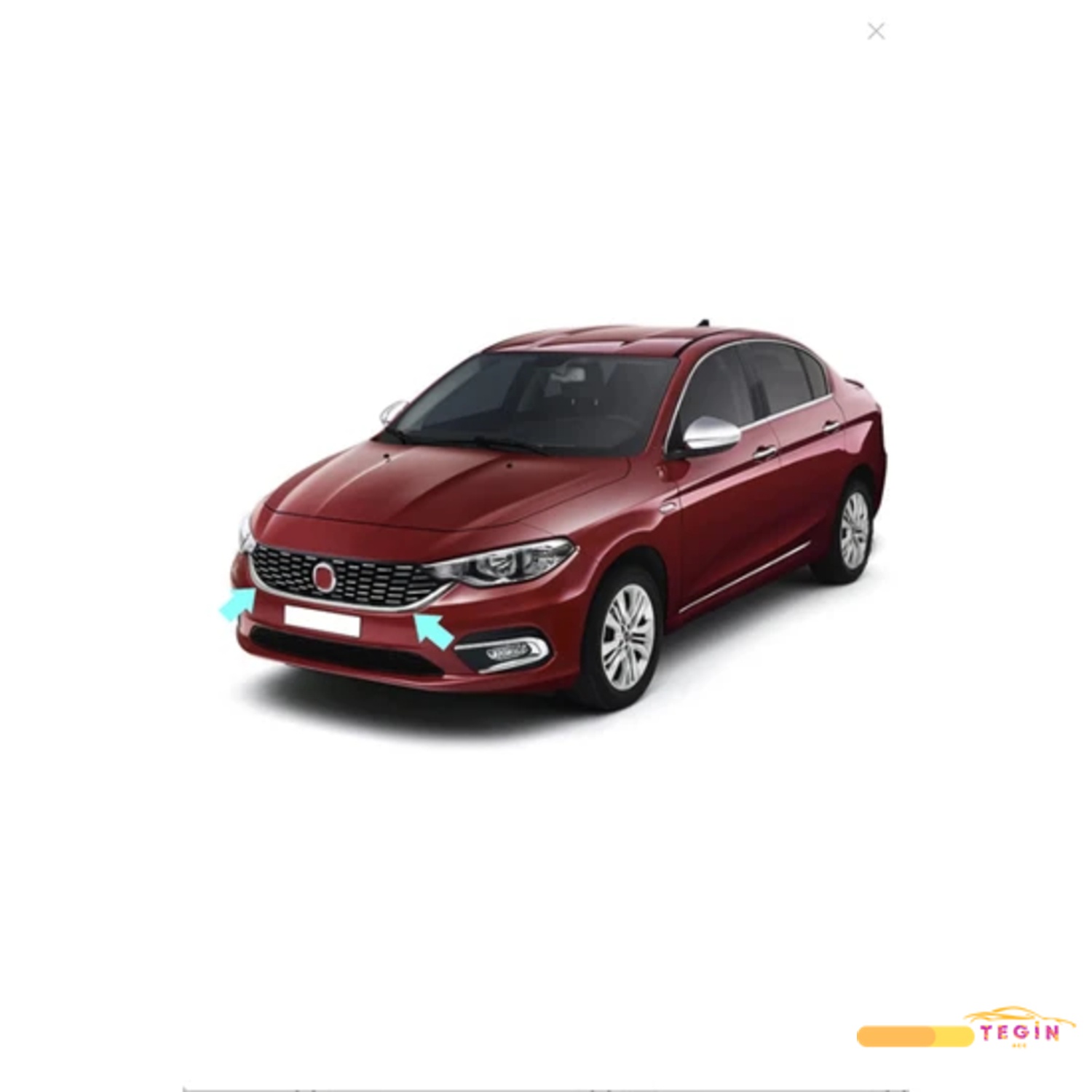 Fiat Egea SD/HB/SW 2015 Sonrası Ön Panjur U Çıtası 1 Parça Paslanmaz Çelik