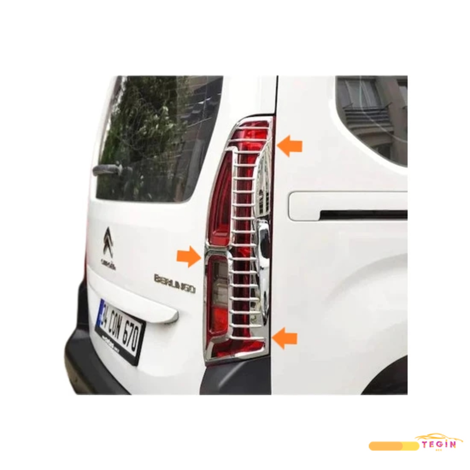 Combo E Mini Van 2019 Sonrası Stop Çerçevesi 2 Parça Abs Krom