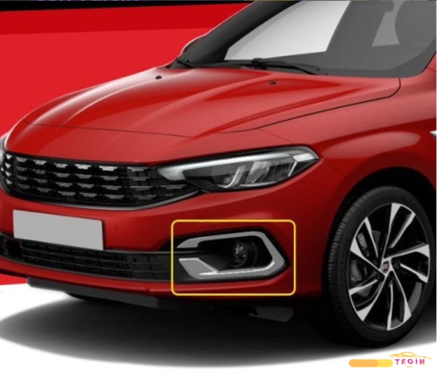 Fiat Egea 2 SB/HB/SW 2020 Sonrası Sis Çerçevesi 2 Parça Paslanmaz Çelik - Büyük