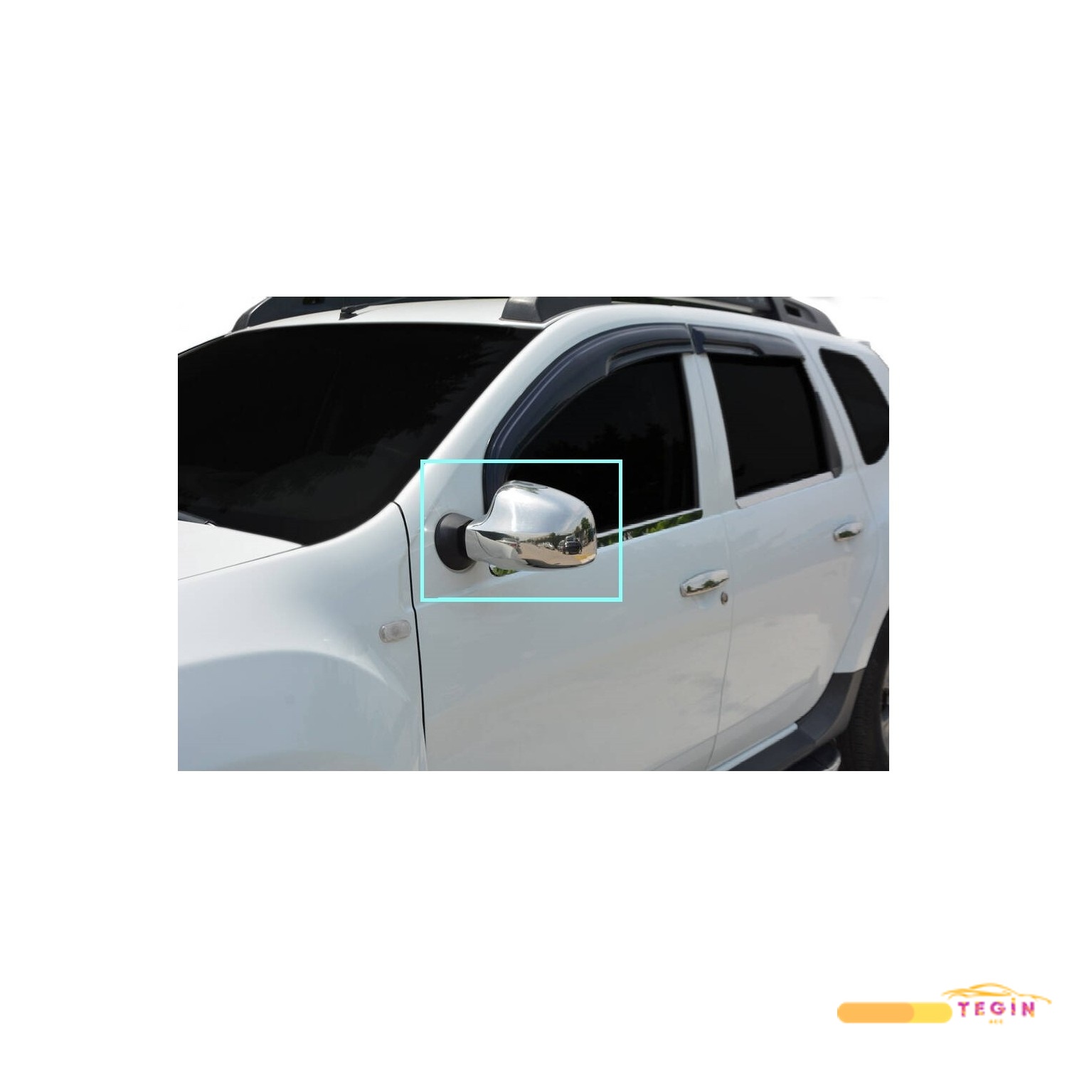 Dacia Duster SUV 2010-2012 Ayna Kapağı 2 Parça Paslanmaz Çelik